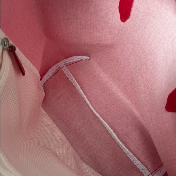 Lacoste Red Zip Tote Bag Classic Croc Logo - Picture 4 of 5